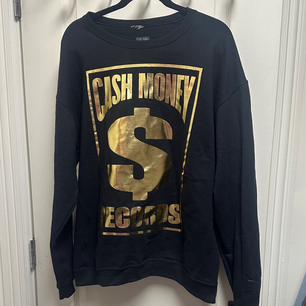 Men’s Black and Gold Cash Money Records Sweatshirt